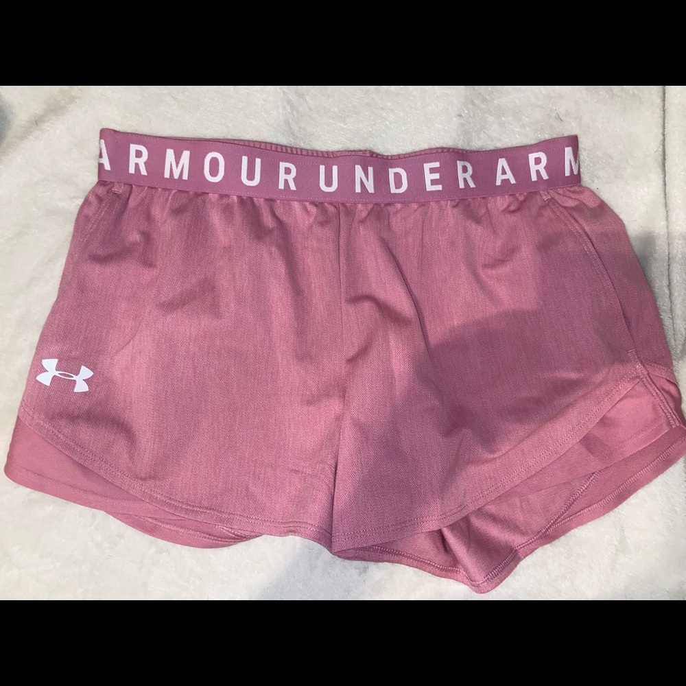 Pink Under Armor work out shorts